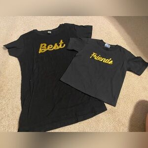 “Best friend” Mom and me shirt set